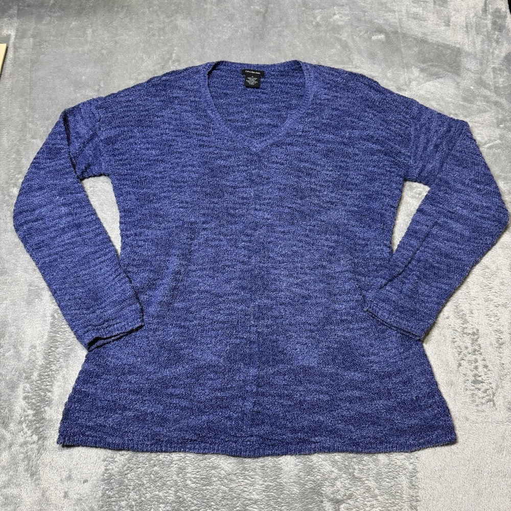 Calvin Klein Womens Cotton Viscose Blend V Neck Knit Sweater Size‎ M Y2K